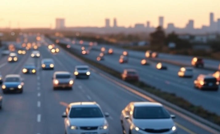 Cars driving on a highway