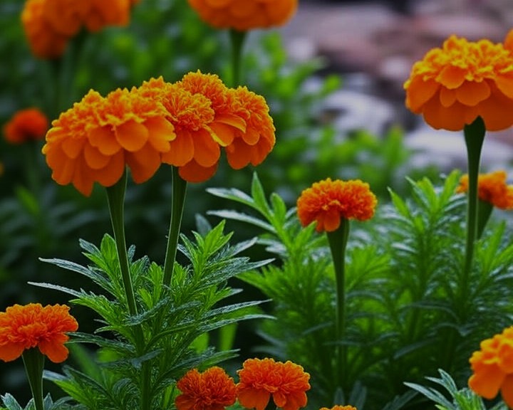 A photo of common marigolds.
