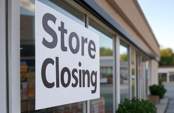 Sign of a retail store closure