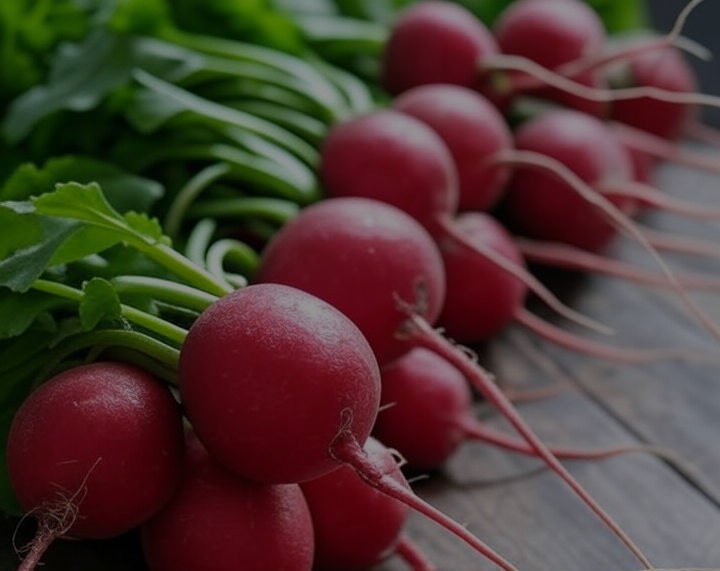 A photo of blooming radishes.
