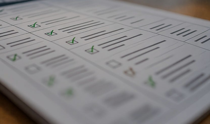 A typical checklist.