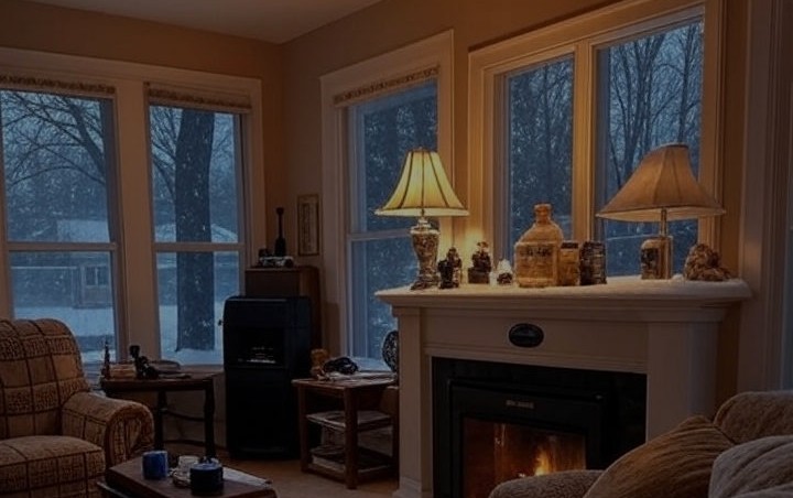A photo of a seniors home in winter.